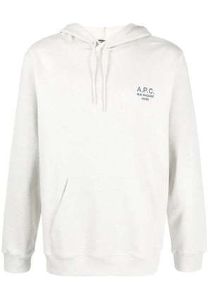 A.P.C. Marvin logo-print pullover hoodie - Neutrals