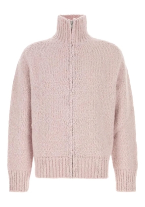 Jil Sander zip mohair-blend cardigan - Pink