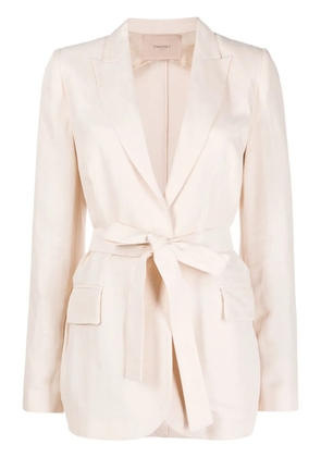 TWINSET single-breasted tied-waist blazer - Pink