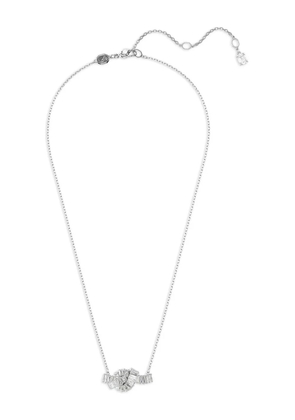 Swarovski Matrix baguette-cut knot necklace - White