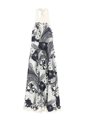 ALEMAIS floral-print halter-neck maxi dress - Neutrals