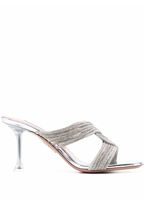 Aquazzura woven-detail high-heel sandals - Grey