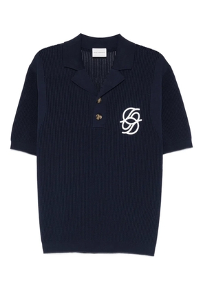 Drôle De Monsieur Polo Maille Monogramme polo shirt - Blue