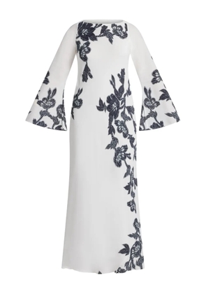 Hemant And Nandita Aahi bell-sleeve floral maxi dress - White