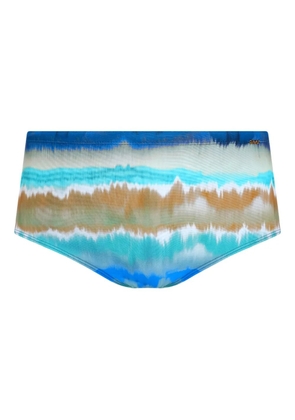 Amir Slama tie-dye swim trunks - Blue