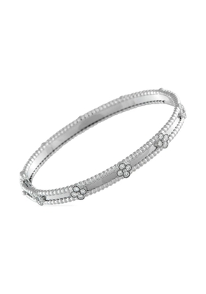 Van Cleef & Arpels Pre-Owned 18K white gold diamond Sweet Clover bangle - Silver