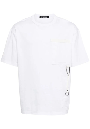 Spoonyard coordinate-embroidered cotton T-shirt - White
