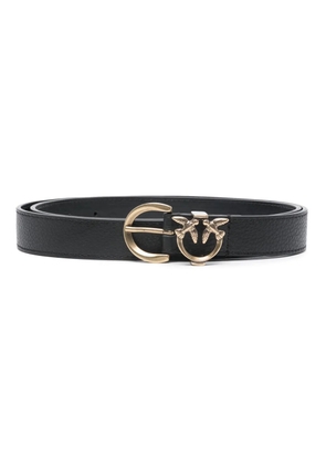 PINKO Love Birds-buckle leather belt - Black