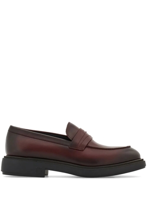 Ferragamo penny-slot leather loafers - Red
