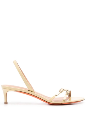 Santoni 50mm leather sandals - Yellow