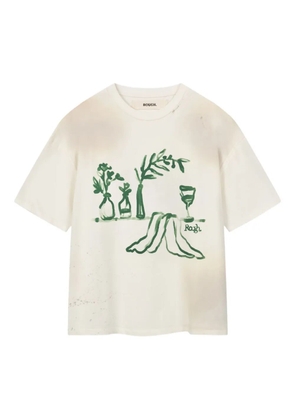 ROUGH. logo-print T-shirt - White