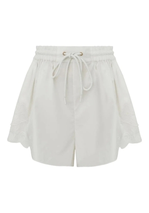 ZIMMERMANN scalloped-hem short - White