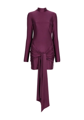 Danamé mock-neck draped mini dress - Purple
