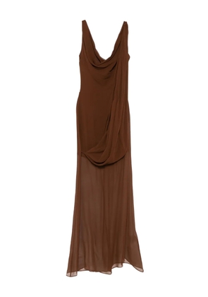 Giuseppe Di Morabito draped-detail dress - Brown