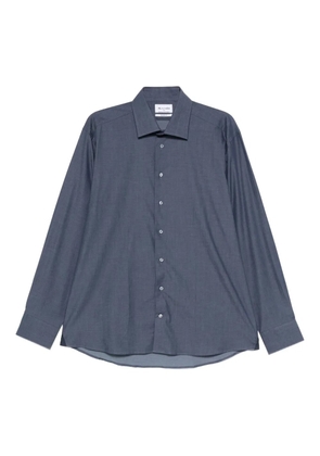 Sand mélange-effect shirt - Blue