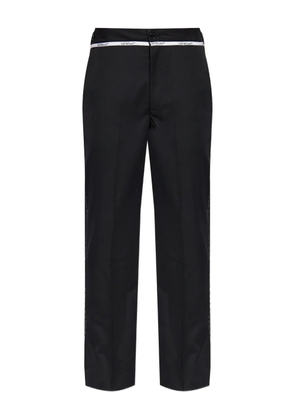 Off-White logo-waistband trousers - Black