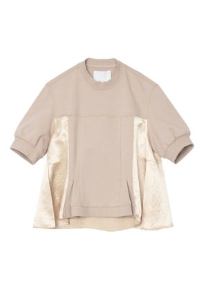 3.1 Phillip Lim panelled cotton T-shirt - Neutrals