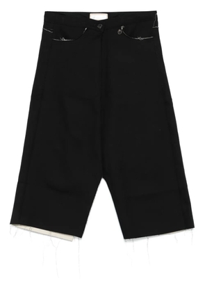 LITKOVSKA frayed-brim midi skirt - Black