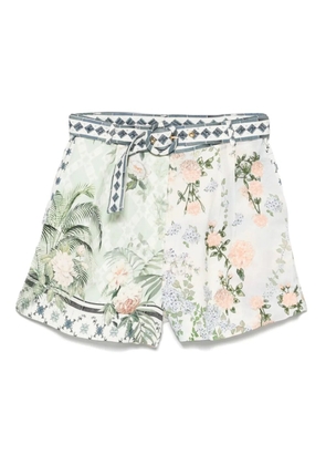 Camilla pleated shorts - White