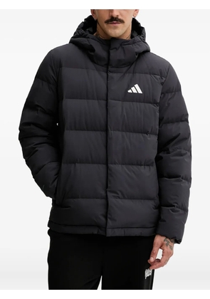 adidas hooded logo-detail jacket - Black