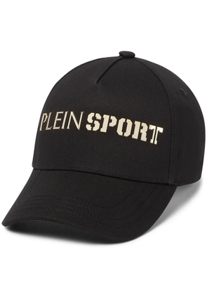 Plein Sport logo-print cotton baseball cap - Black