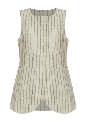 Posse pinstripe waistcoat - Neutrals
