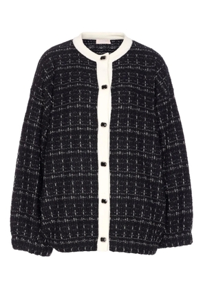 LIU JO jewel-button tweed jacket - Black