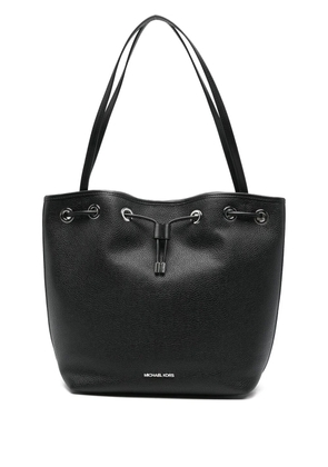 Michael Michael Kors drawstring leather tote bag - Black