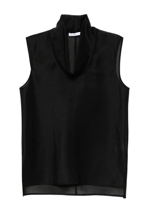 Helmut Lang bias-cut cowl-neck top - Black