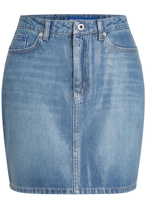 Karl Lagerfeld Jeans coated denim miniskirt - Blue