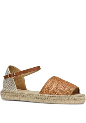 Geox woven ankle-strap espadrilles - Brown