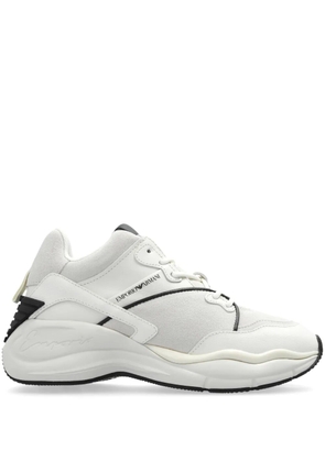 Emporio Armani panelled sneakers - White