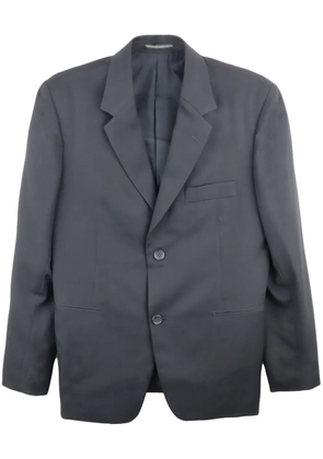 Yohji Yamamoto single-breasted wool blazer - Black