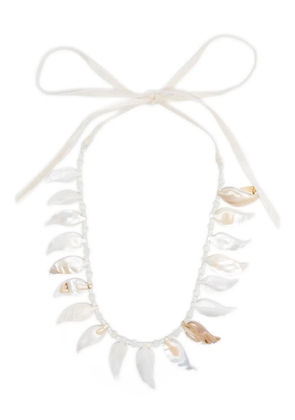 Forte Forte leaf-pendant necklace - Neutrals