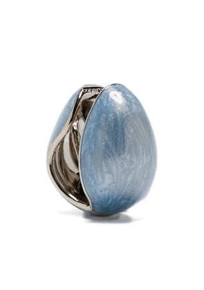 Coperni lacquered creole earrings - Blue