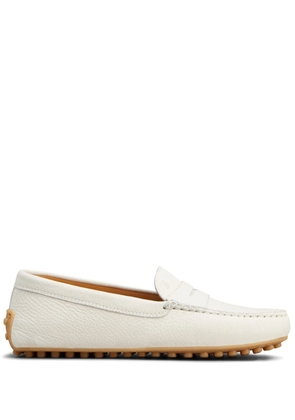 Tod's penny-slot leather loafers - White