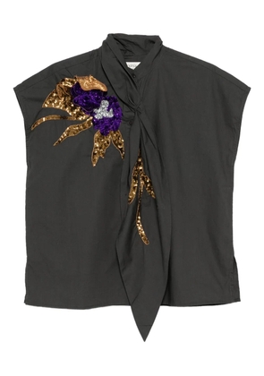 PSOPHIA sequin-embellished blouse - 613 CAVIAR