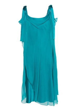 Alberta Ferretti layered silk dress - Blue