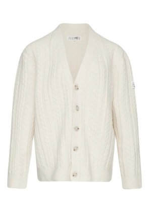 MM6 Maison Margiela cable-knit button cardigan - White