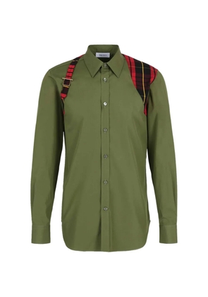 Alexander McQueen tartan-panel shirt - Green