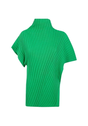 Issey Miyake ribbed short-sleeve top - Green