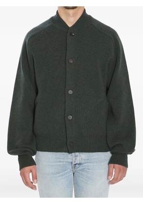 Jacquemus ribbed raglan-sleeve cardigan - Green