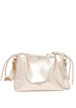 A.P.C. mini Ninon drawstring shoulder bag - Gold