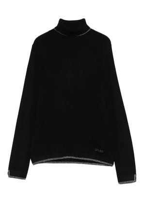 LIU JO high-neck glitter-detail jumper - Black