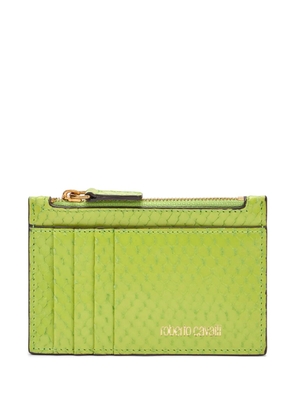 Roberto Cavalli leather cardholder - Green