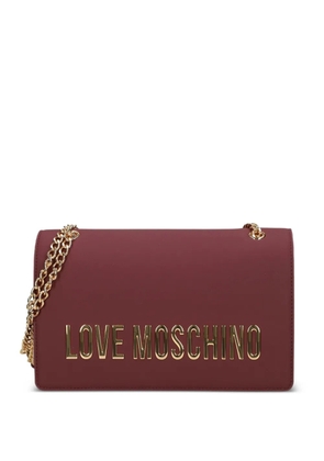 Love Moschino logo-plaque chain-strap cross body bag - Red