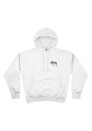 Stüssy long-sleeve logo-detail hoodie - Grey