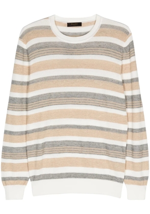 Moorer Elmer-RHA striped jumper - Neutrals