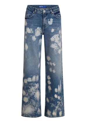 Karl Lagerfeld Jeans bleached wide-leg jeans - Blue
