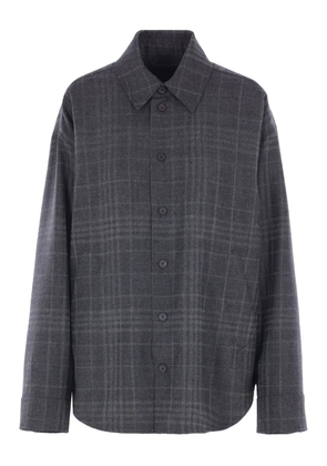 Balenciaga checked wool shirt - Grey